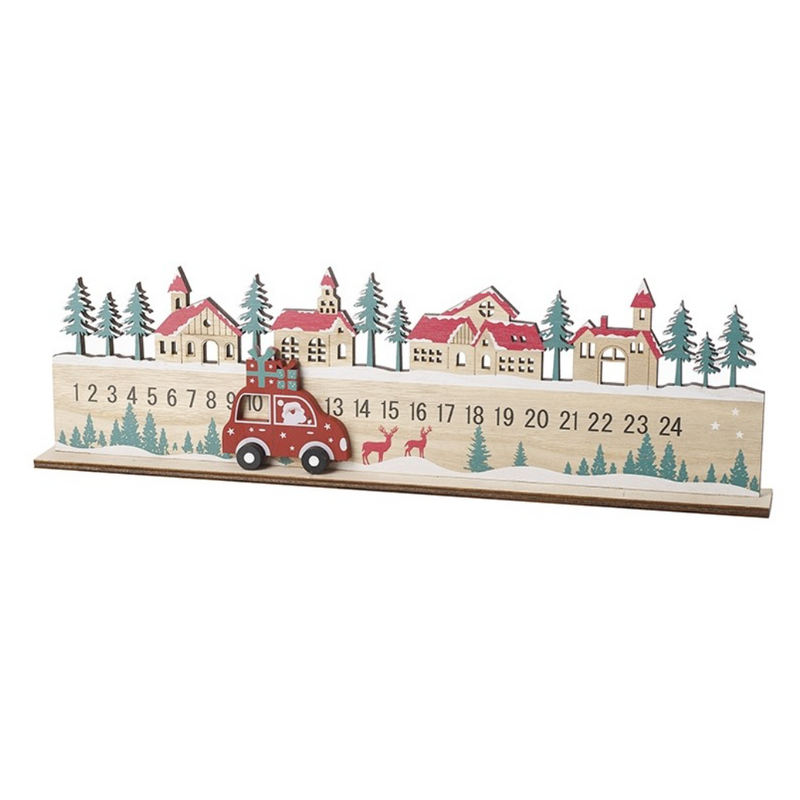 Red Wooden Car Countdown Advent Rule