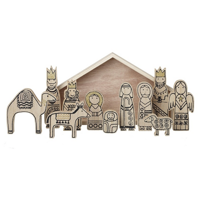 Wooden Nativity Set