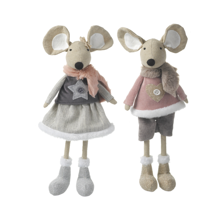 Fabric Mice with Scarf