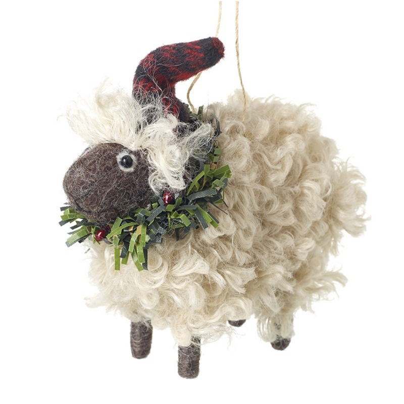 Wooly Sheep With Wreath