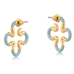 Sophia Squiggle Two Tone Enamelled Earrings