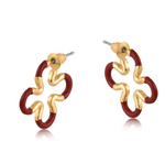 Sophia Squiggle Two Tone Enamelled Earrings