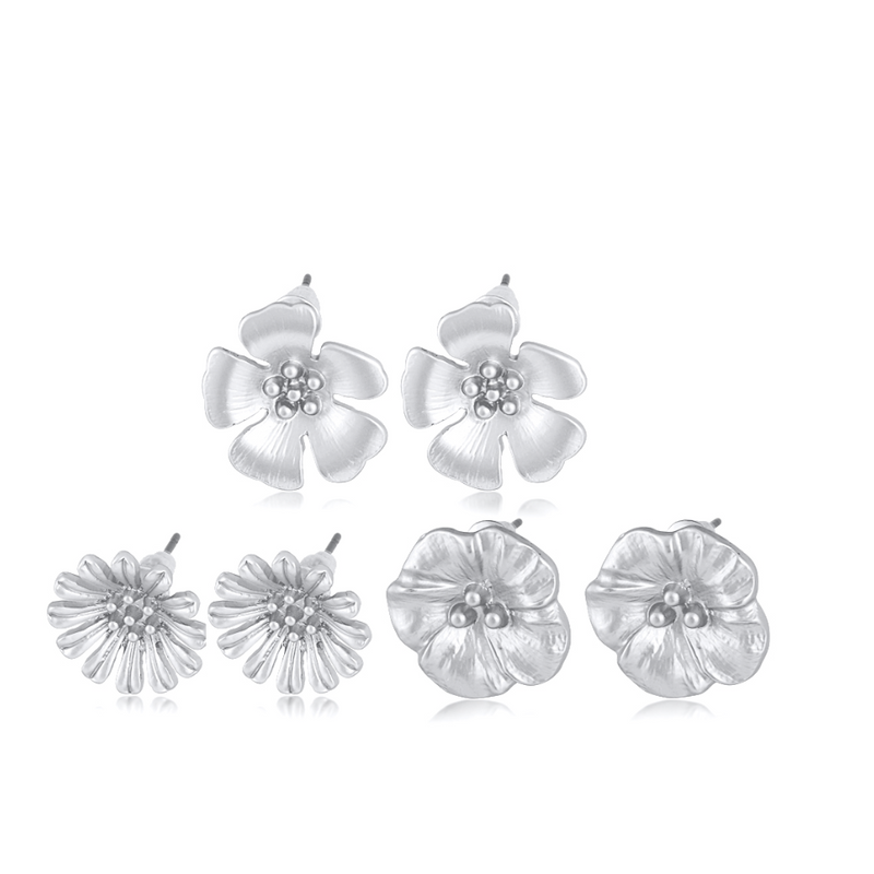 Sandrine Multi Pack of Flower Stud Earrings