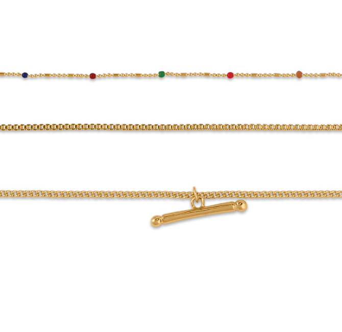 Camille 3 Layered Anklet