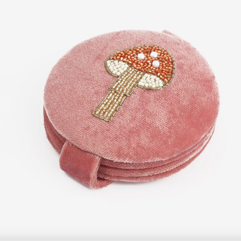 Velvet Mushroom Compact Mirror