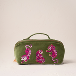 Elizabeth Scarlett Wild Tiger Fern Green Velvet Bags