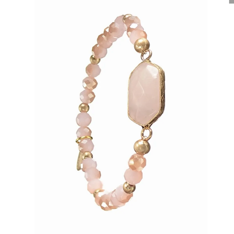 Rose Gold Crystal Bead Bracelet