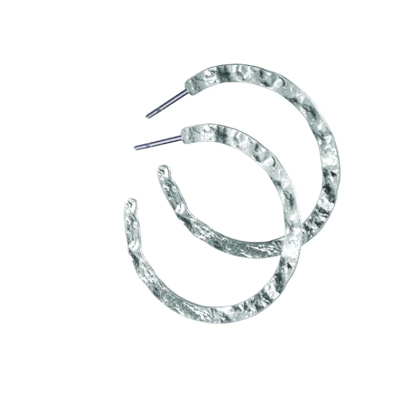 Slimline Hammered Hoops