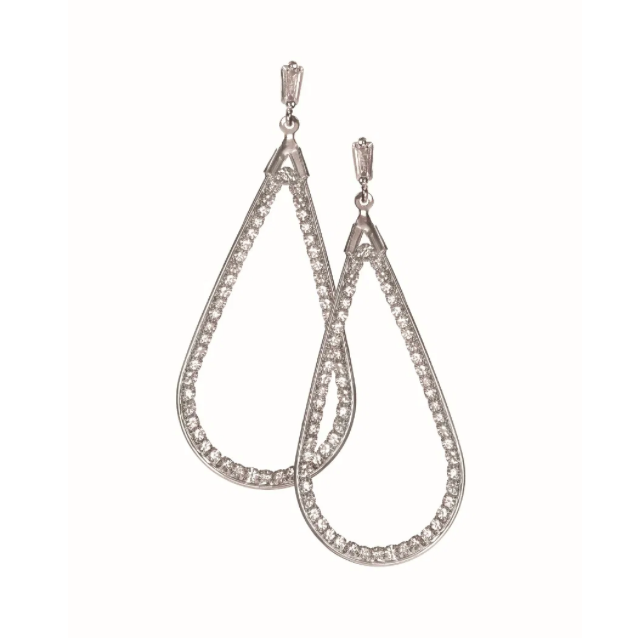 Sparkle Teardrop Zircon Earrings