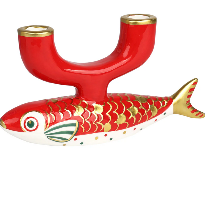 Koi Fish Ceramic Candle Holder
