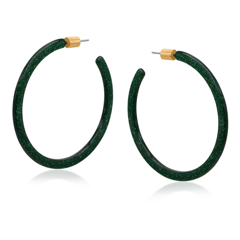 Paulina Resin Statement Hoop Earrings