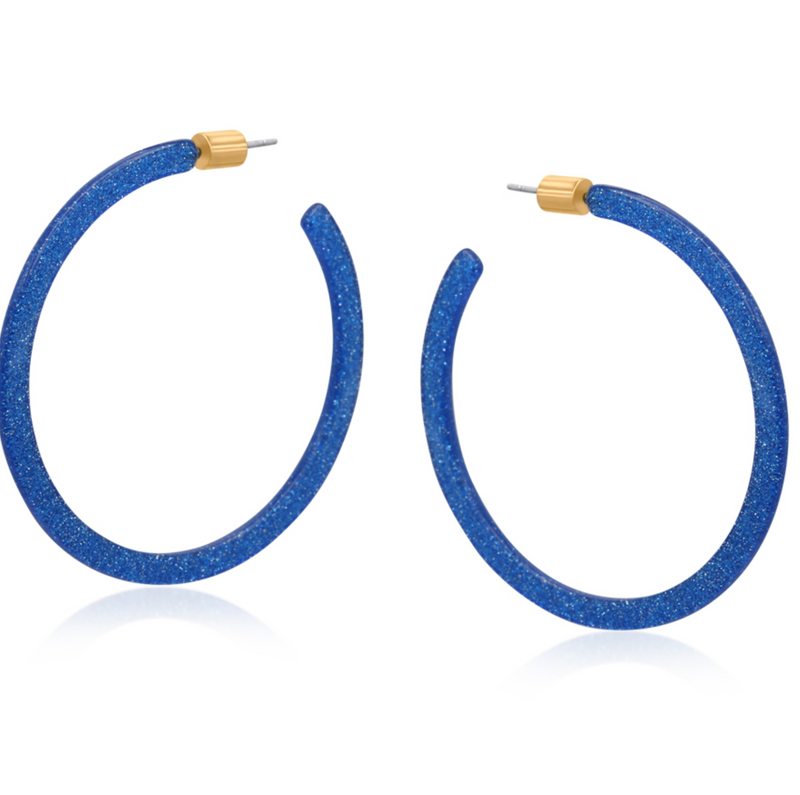 Paulina Resin Statement Hoop Earrings