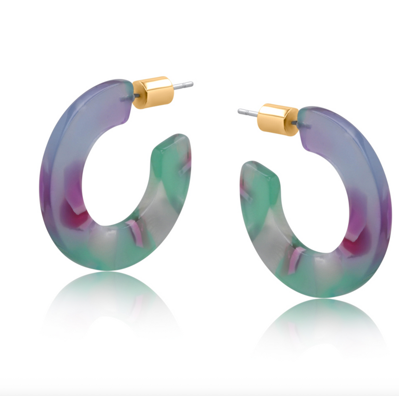Austin Resin Hoop Earrings