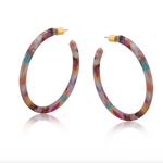 Austin Resin Skinny Hoop Earrings