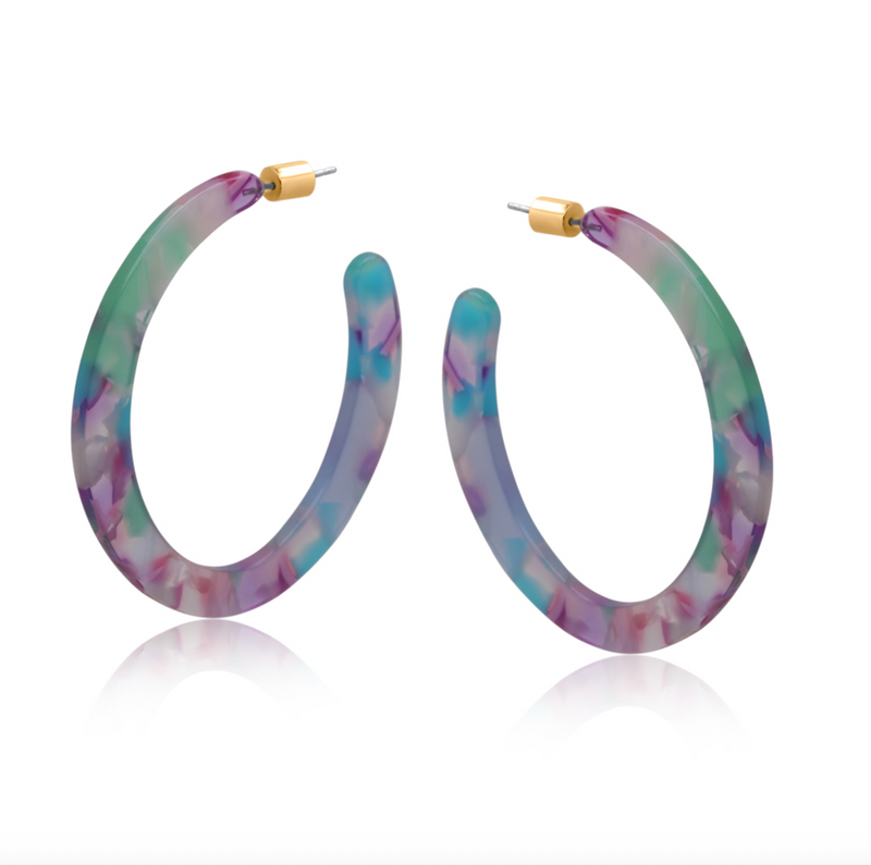 Austin Resin Statement Hoop Earrings