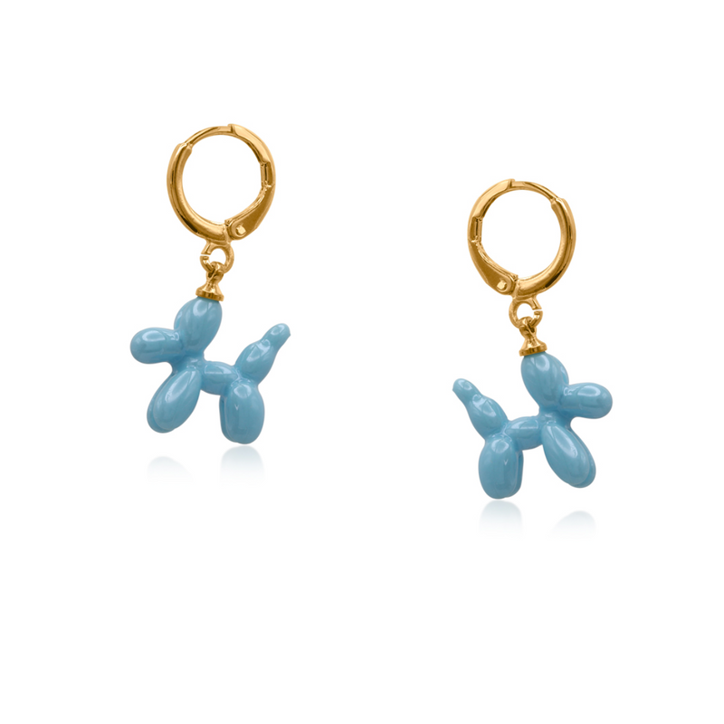 Bellas Balloon Dog Huggies Earrings