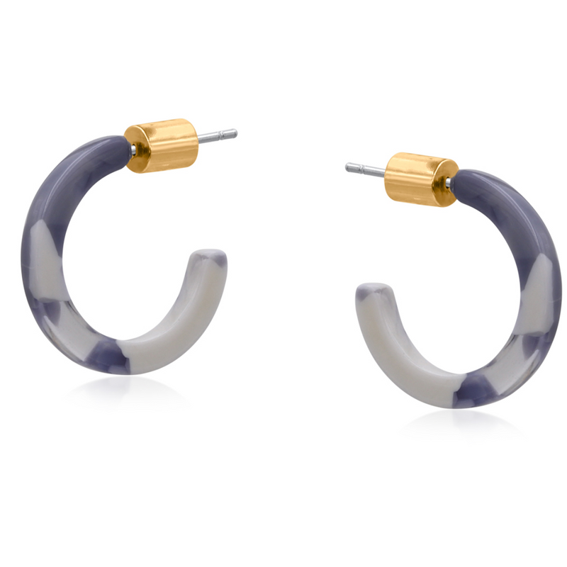 Delina Petite Resin Hoop Earrings