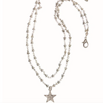 Double Star Chain with Crystal Star Necklace