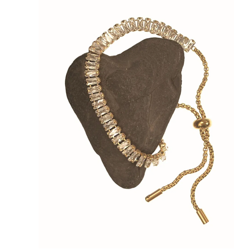 Baguette cut crystal friendship bracelet