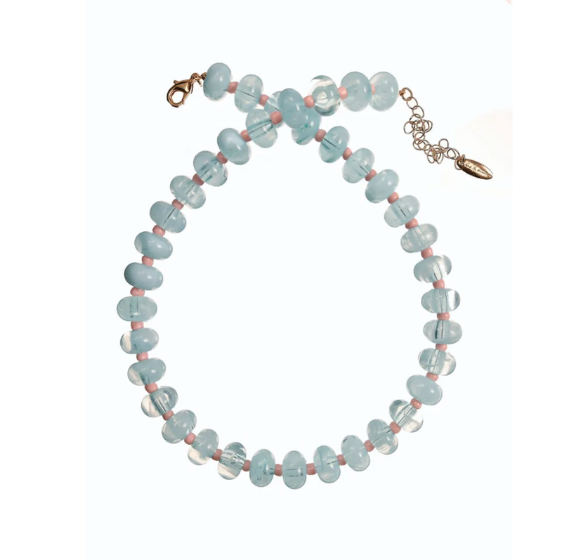 Donut & Seed Bead Collaboration Turquoise & Rose Ice