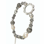 Flower Power with Grey Howlite Pearl & Crystal
