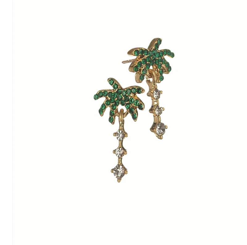 Palm Tree Drop Earrings