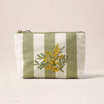Elizabeth Scarlett Mimosa Stripe Cotton Pouches