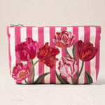 Elizabeth Scarlett Tulip Stripe Cotton Pouches