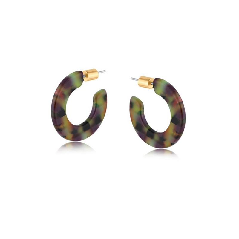 Marie Resin Hoop Earring - Lilac