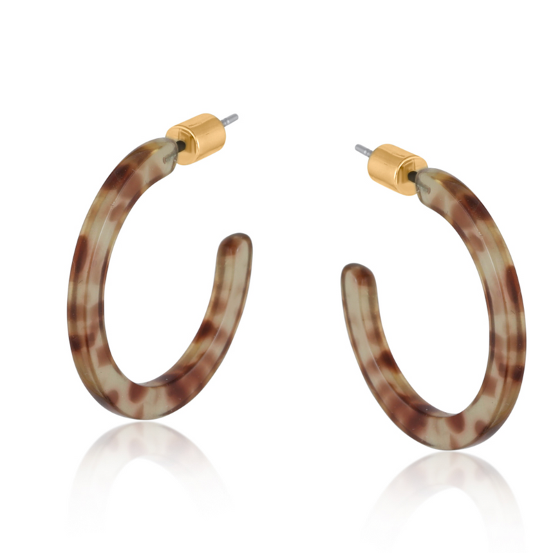 Marseille thin resin hoops - Brown