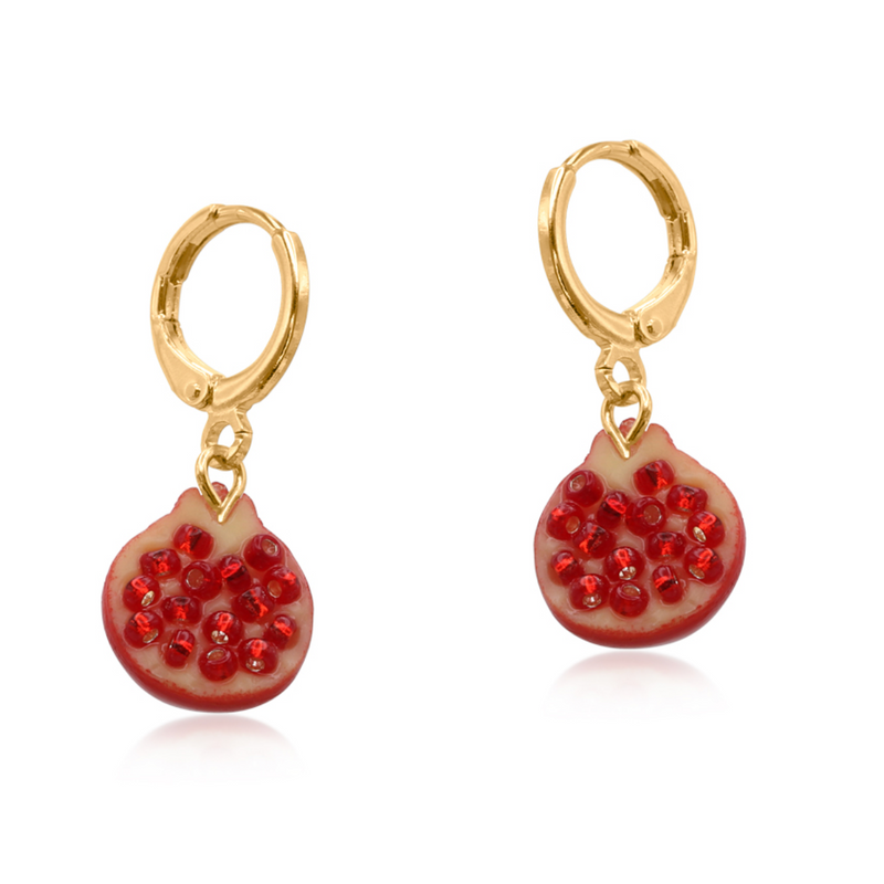 Pomegranate Cornucopia Petite Hoop Earrings