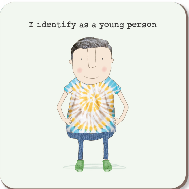 I Identify as a Young Person Coaster