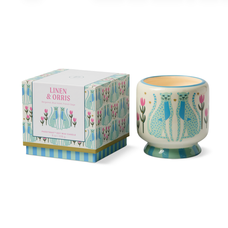 A Dopo Blue Cheetahs Candle