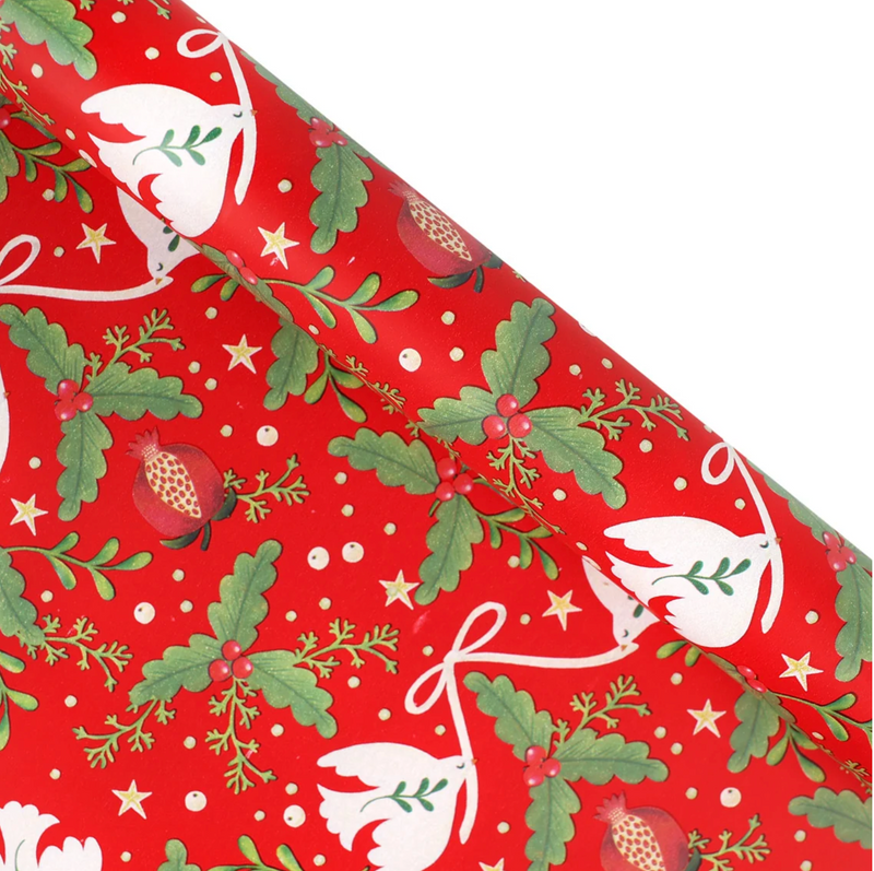 Red & Green Recycled Christmas Wrapping Paper