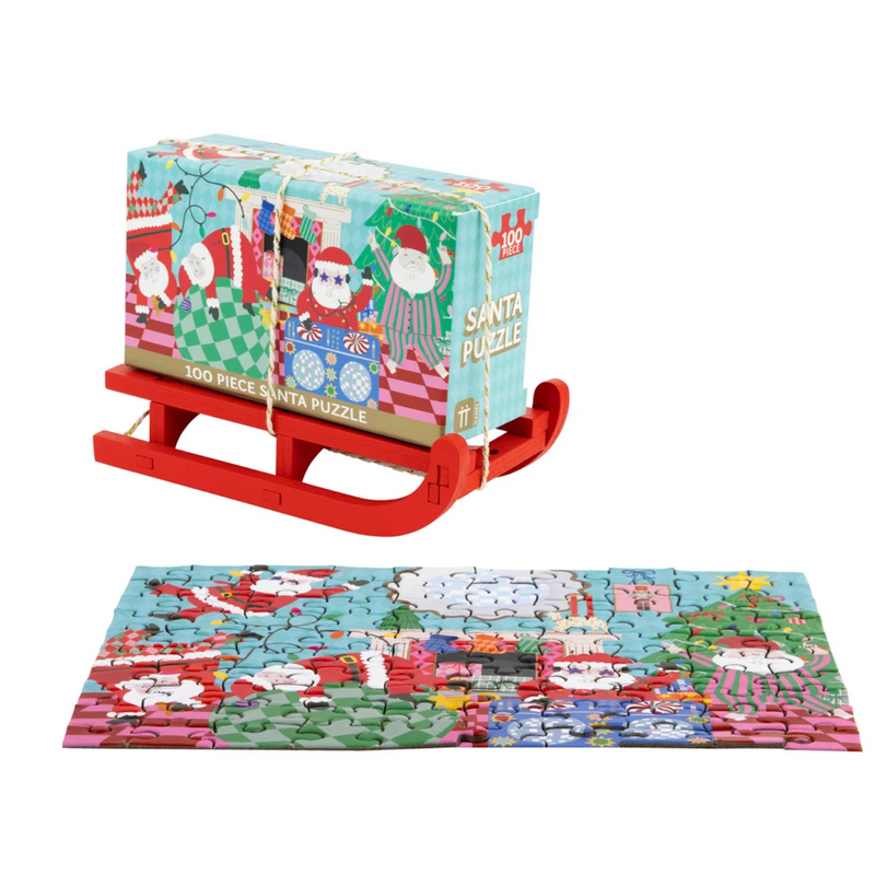 Santa 100 Piece Christmas Puzzle Mini Sleigh