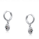 Cerenity Matte Ancient Evil Eye Petite Earrings