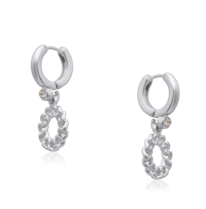 Cerenity Matte Ancient Wheel Petite Earrings