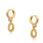 Cerenity Matte Ancient Wheel Petite Earrings