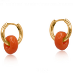 Mathilda Two Tone Hoop Earrings