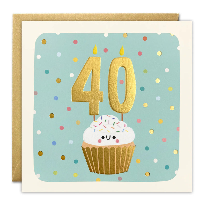 James Ellis Age 40 Cupcake Card