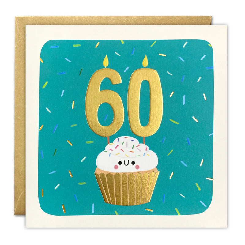 James Ellis Age 60 Cupcake Card