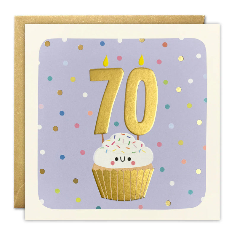 James Ellis Age 70 Cupcake Card
