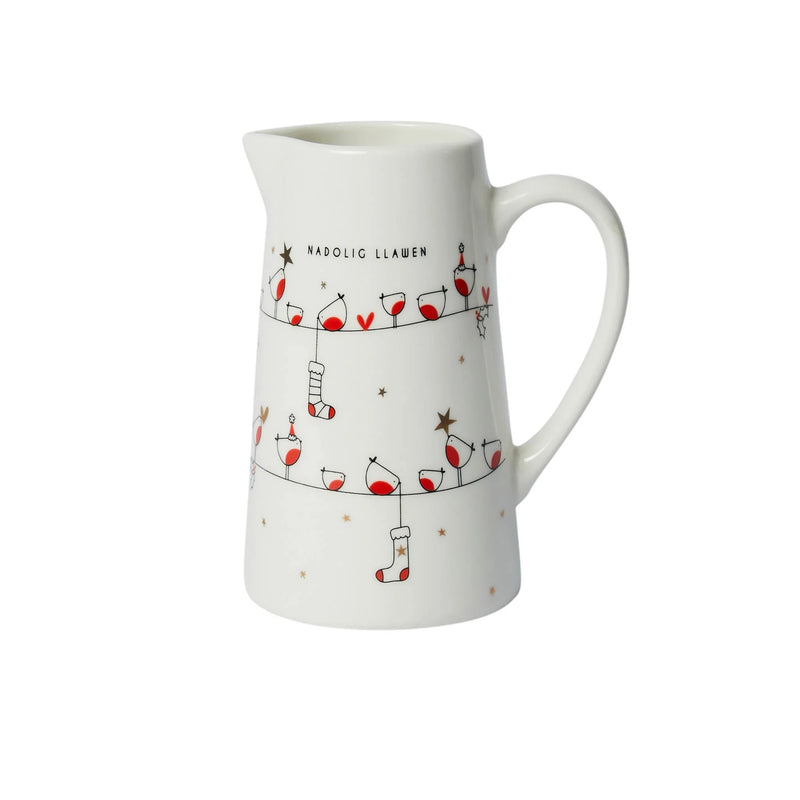 Welsh Nadolig Ceramic Jugs