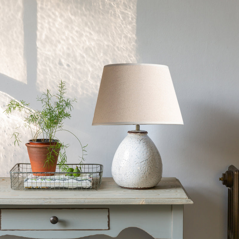 Prima Stoneware Lamp With Cream Shade