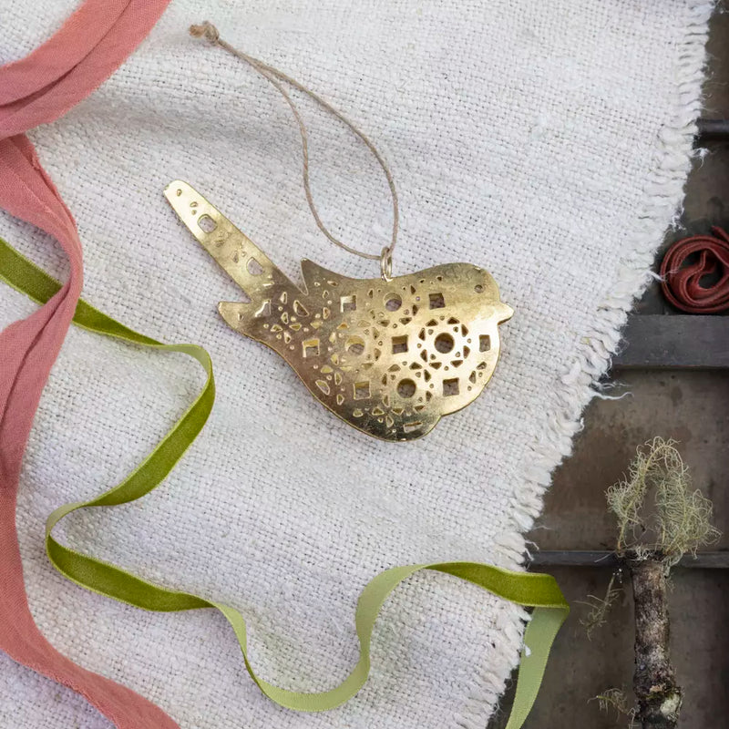 Decorative Bird Hanging Decoration Gold