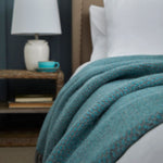 Tweedmill Beehive Extra Large Spearmint and Grey Throw