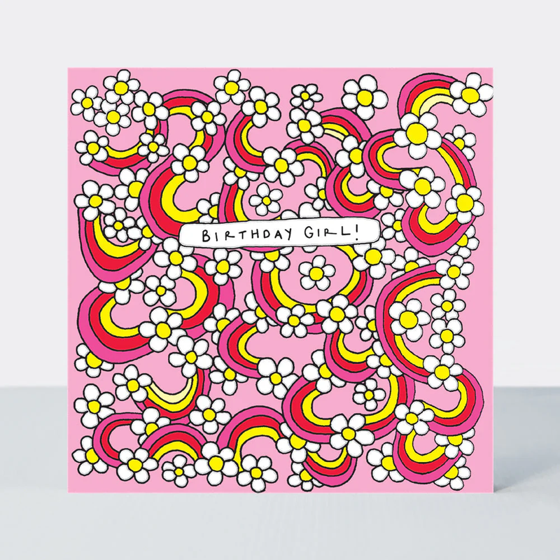 Scatter Brain - Birthday Girl/Pink Rainbows & Daisies