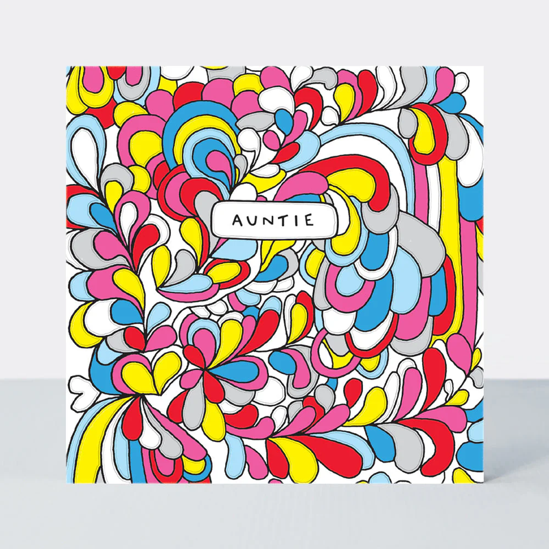 Scatter Brain - Auntie Birthday/Groovy Swirls Card
