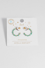 Wellness Amazonite Coco Beaded Hoops