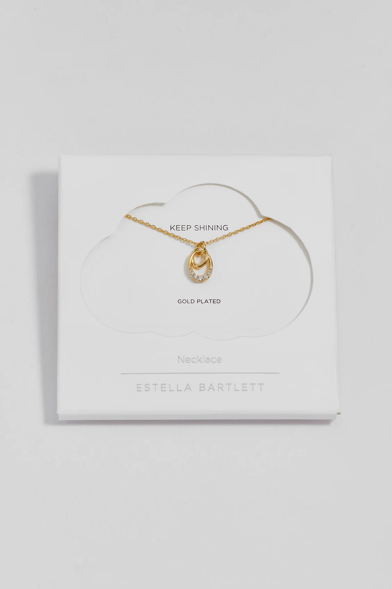 Interlinked CZ Ovals Necklace